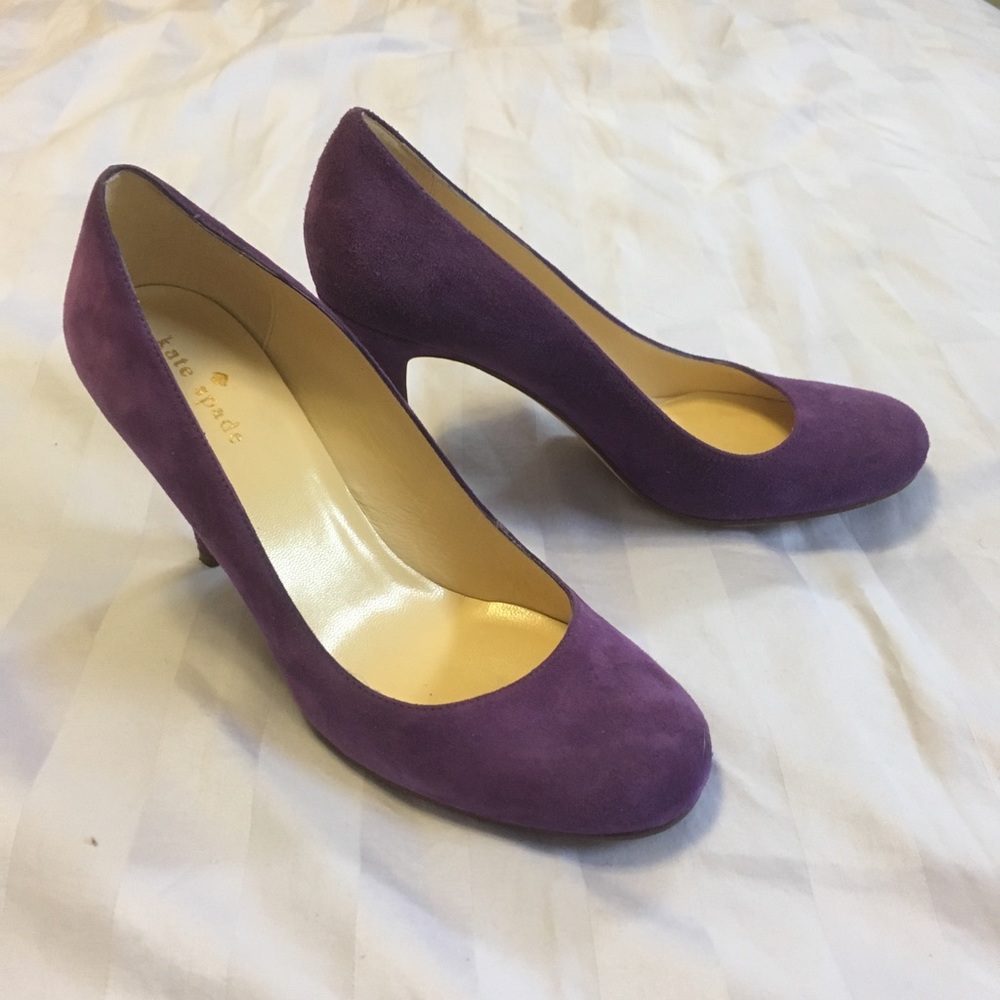 Kate Spade purple suede Heels